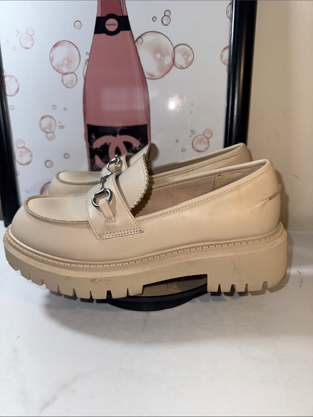 Skechers Women’s Modern Rugged Sweet Choice Leather Platform Loafers - Size 8